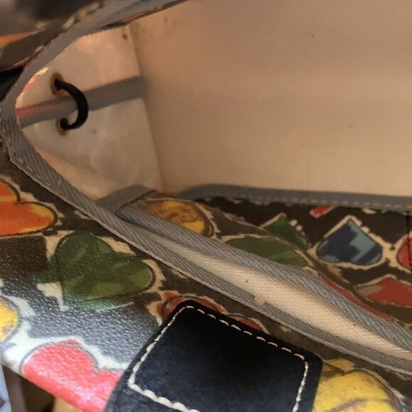 DOONEY & BOURKE Vintage Y2K Multicolored Logo Tassel Tote Handbag Purse Logo - Picture 11 of 16